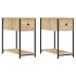 Mesitas noche 2 uds madera ingeniería roble Sonoma 30x60x60