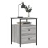 Mesita de noche madera de ingeniería gris Sonoma 44x45x60
