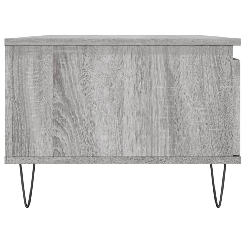 Mesa de centro madera contrachapada gris Sonoma 90x50x36,5