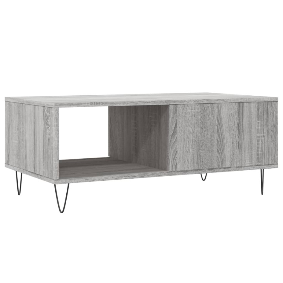 Mesa de centro madera contrachapada gris Sonoma 90x50x36,5