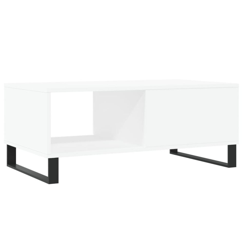 Mesa de centro madera contrachapada blanco 90x50x36,5