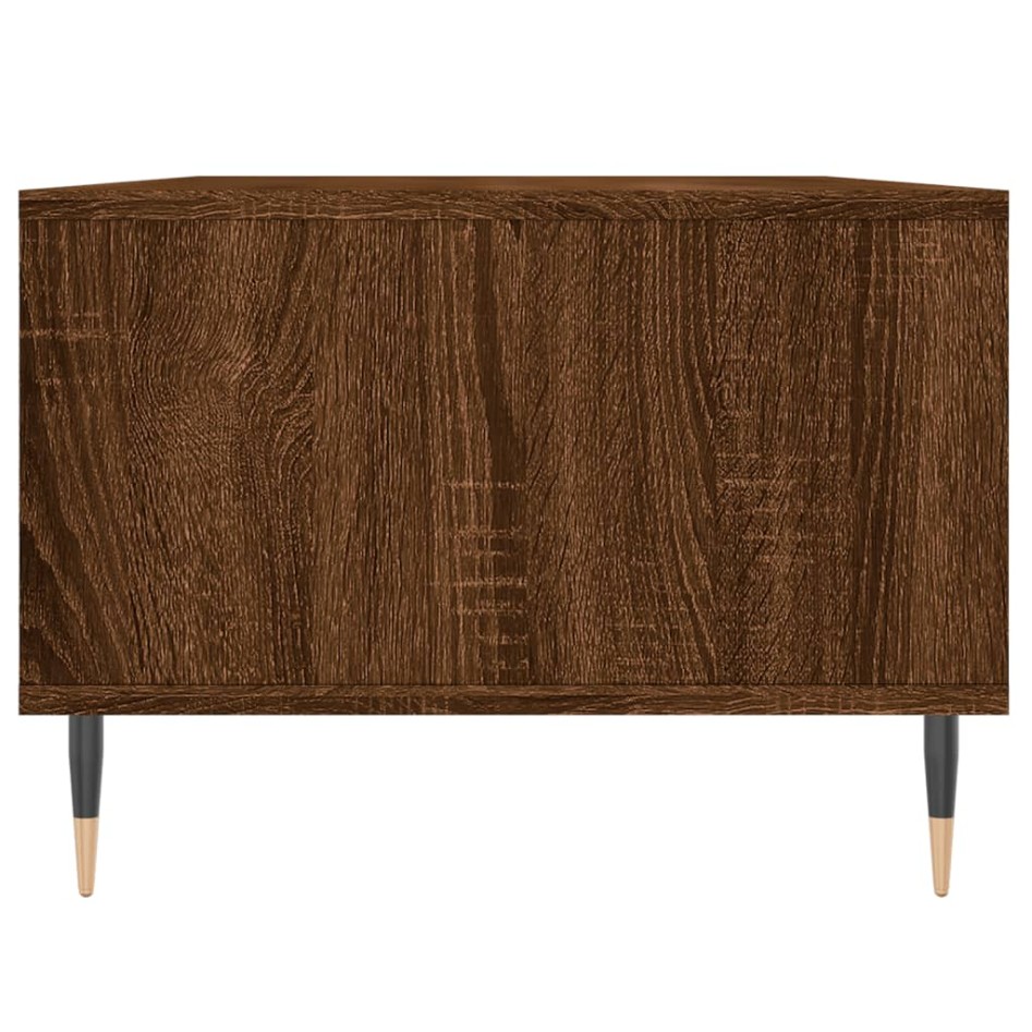 Mesa de centro madera contrachapada marrón roble 90x50x36,5