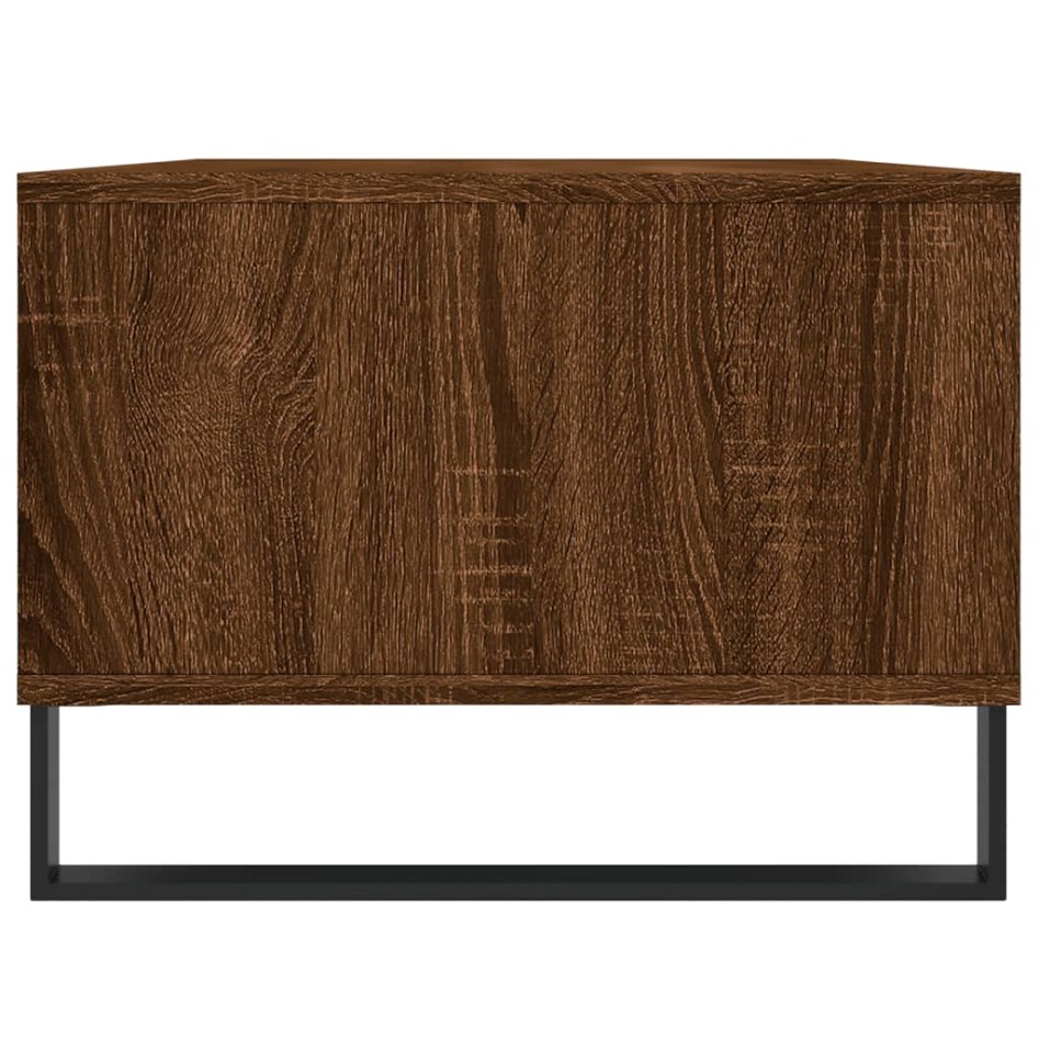 Mesa de centro madera contrachapada marrón roble 90x50x36,5