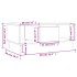 Mesa de centro madera contrachapada roble ahumado 90x50x36,5