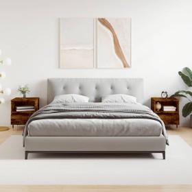 Mesitas noche 2 uds madera ingeniería roble ahumado 40x35x50