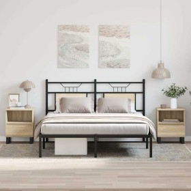 Mesitas noche 2 uds madera ingeniería roble Sonoma 40x35x50