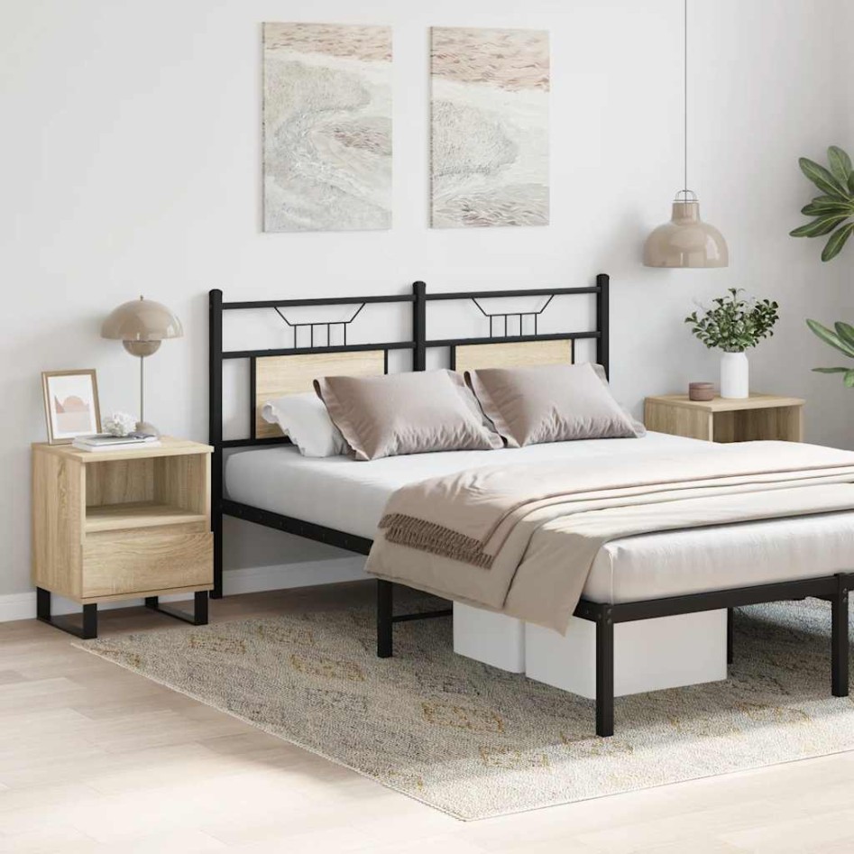 Mesitas noche 2 uds madera ingeniería roble Sonoma 40x35x50