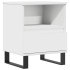 Mesita de noche madera contrachapada blanco 40x35x50