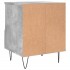 Mesitas noche 2 uds madera ingeniería gris hormigón 40x35x50