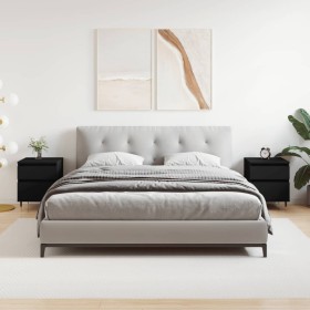 Mesitas de noche 2 uds madera de ingeniería negro 40x35x50