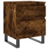 Mesitas noche 2 uds madera ingeniería roble ahumado 40x35x50