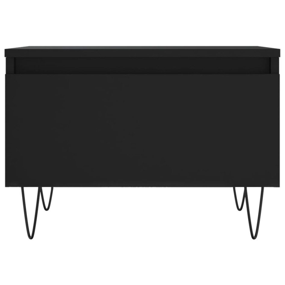 Mesas de centro 2 uds madera de ingeniería negro 50x46x35