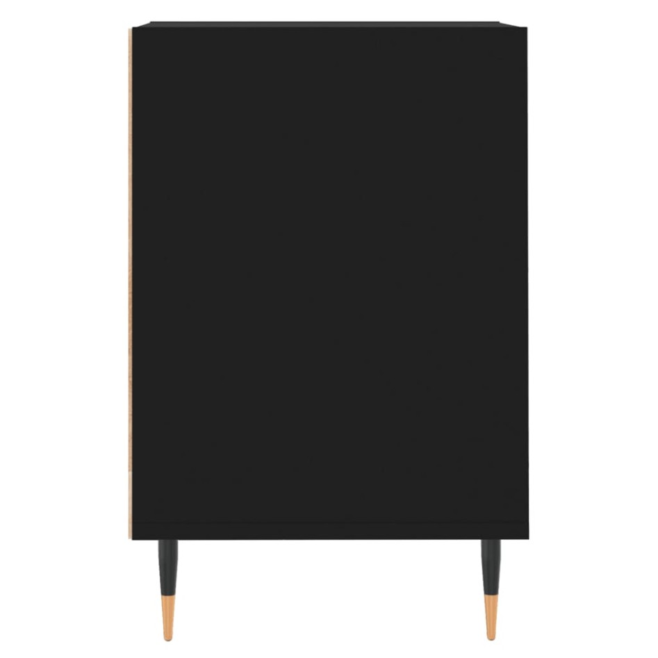 Mueble para TV madera contrachapada negro 100x35x55