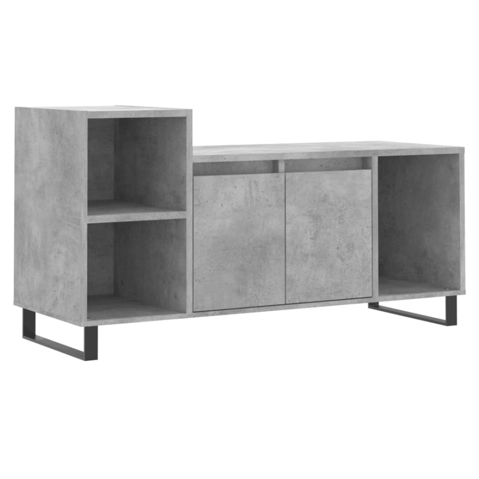 Mueble para TV madera contrachapada gris hormigón 100x35x55