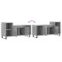 Mueble para TV madera contrachapada gris hormigón 100x35x55