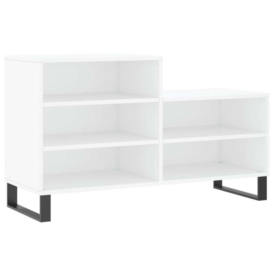 Mueble zapatero madera contrachapada blanco 102x36x60