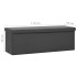 Banco con almacenaje plegable gris