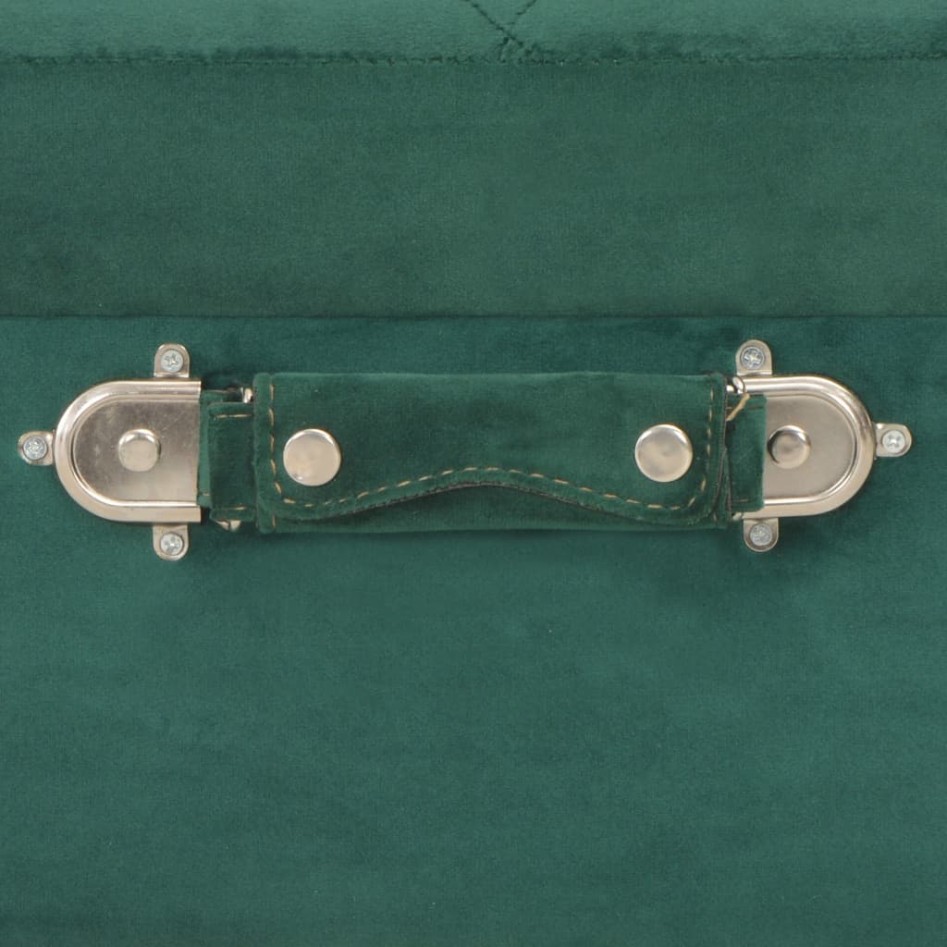 Taburete de almacenamiento 40 cm verde de