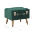 Taburete de almacenamiento 40 cm verde de