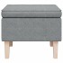 Taburete con patas de madera tapizado tejido gris