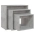 Mesas apilables 3 piezas madera contrachapada gris