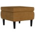 Taburete con patas de madera terciopelo