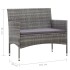 Banco de jardín 105 cm ratán sintético