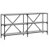 Mesa consola hierro y madera ingeniería gris Sonoma