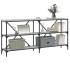 Mesa consola hierro y madera ingeniería gris Sonoma