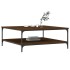 Mesa de centro madera de ingeniería marrón roble 100x100x40