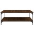 Mesa de centro madera de ingeniería marrón roble 100x100x40