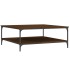 Mesa de centro madera de ingeniería marrón roble 100x100x40