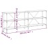 Mesa consola hierro y madera de ingeniería negro 200x30x75