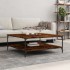 Mesa de centro madera de ingeniería roble ahumado 100x100x40