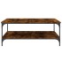 Mesa de centro madera de ingeniería roble ahumado 100x100x40
