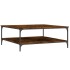 Mesa de centro madera de ingeniería roble ahumado 100x100x40