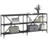 Mesa consola hierro y madera de ingeniería negro 180x30x75