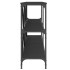 Mesa consola hierro y madera de ingeniería negro 180x30x75