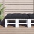 Cojín de asiento de jardín de tela negro 120x80x12