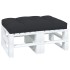 Cojín de asiento de jardín de tela negro 120x80x12