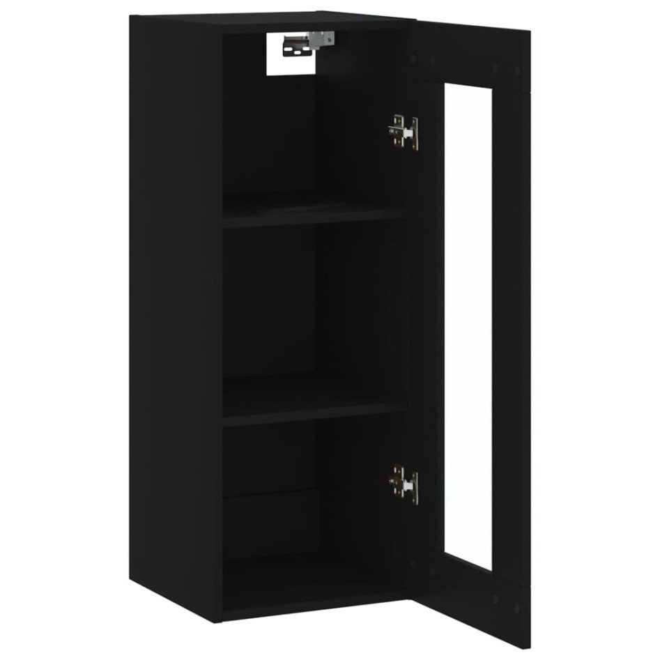 Armario de pared negro 34,5x34x90