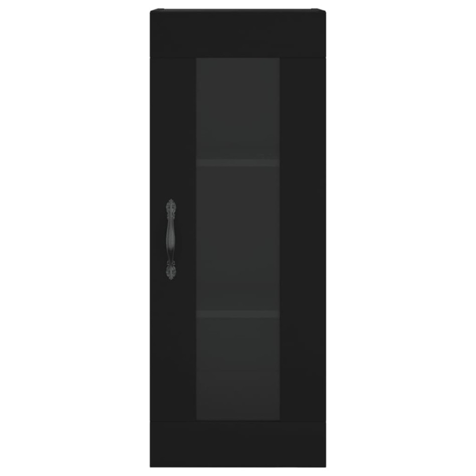 Armario de pared negro 34,5x34x90