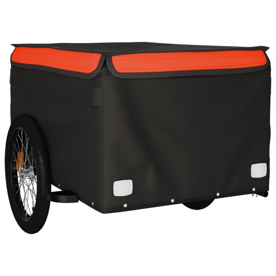 Remolque para bicicleta hierro negro y naranja 45