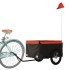 Remolque para bicicleta hierro negro y naranja 45