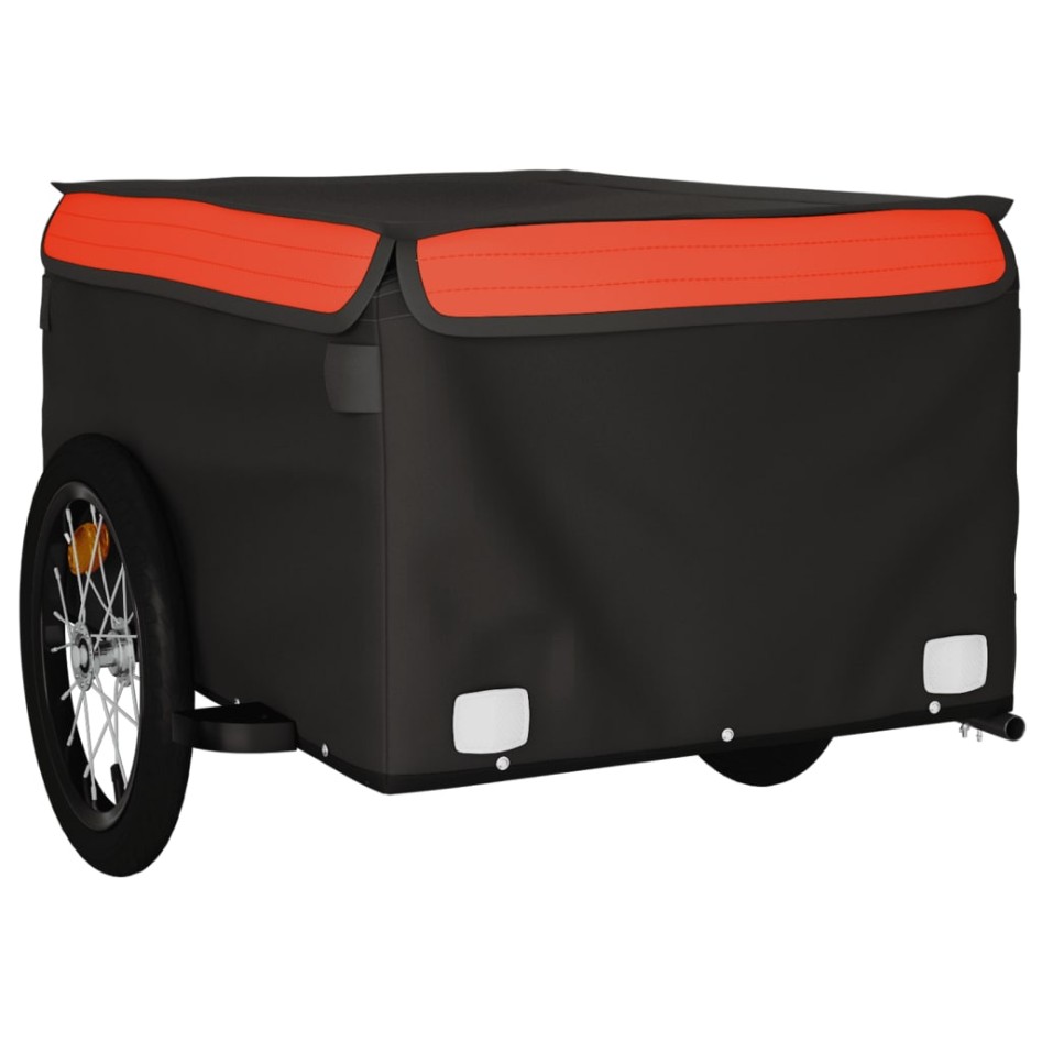 Remolque para bicicleta hierro negro y naranja 45