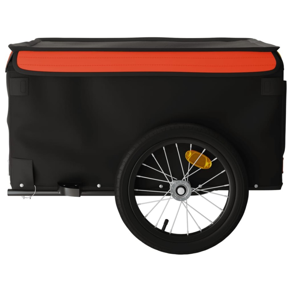 Remolque para bicicleta hierro negro y naranja 45