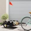 Remolque para bicicletas hierro y tela Oxford negro
