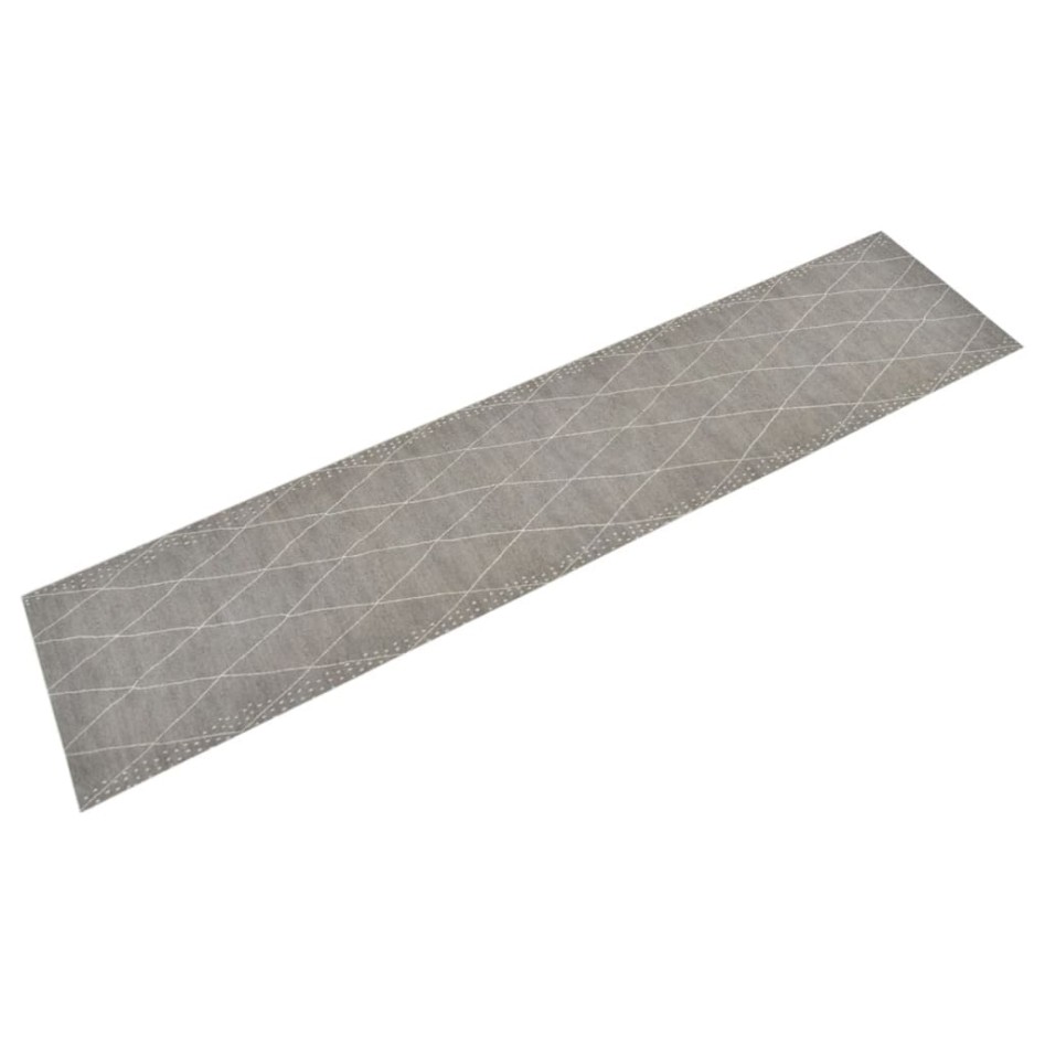 Alfombra de cocina lavable terciopelo dibujo rombos 60x300