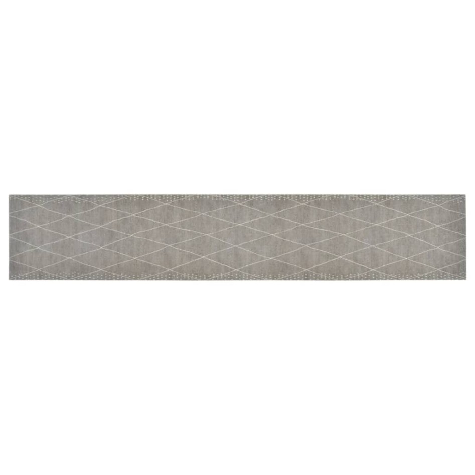 Alfombra de cocina lavable terciopelo dibujo rombos 60x300