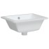 Lavabo de baño rectangular cerámica blanco 39x30x18,5